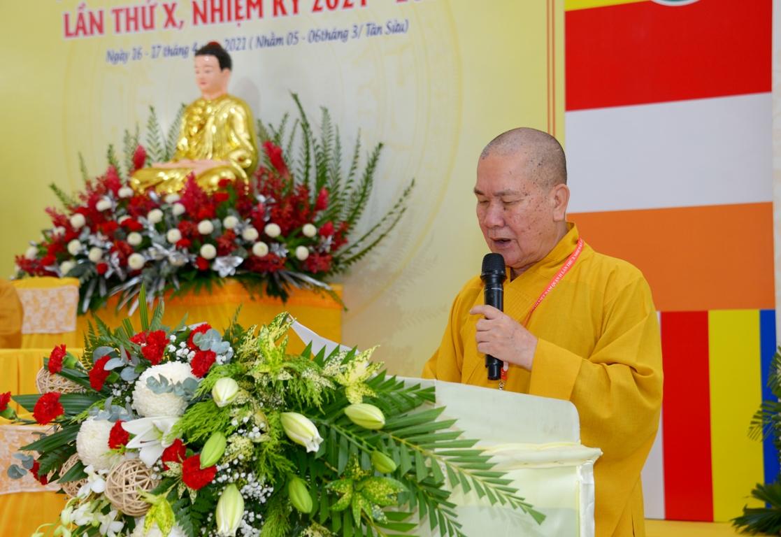 Hòa thượng Thích Thiện Ngộ, Trưởng ban Trị sự GHPGVN quận 11, Trưởng ban Tổ chức đại hội phát biểu khai mạc