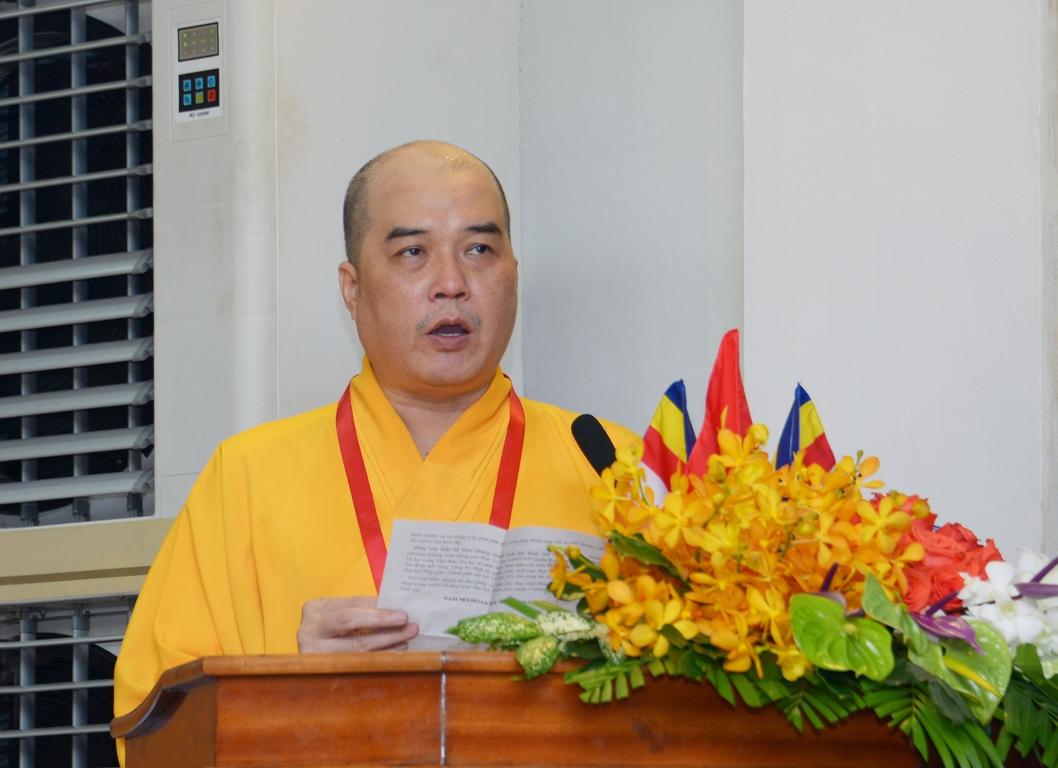 Thượng tọa Thích Truyền Cường phát biểu khai mạc
