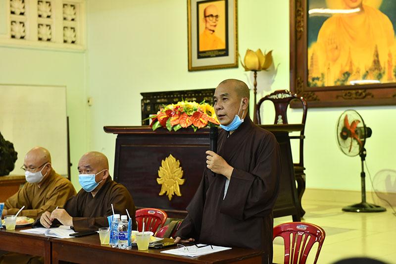 Thượng tọa Thích Quảng Chơn, Phó Thường trực Ban Trị sự GHPGVN quận 10 phát biểu Thượng tọa Thích Quảng Chơn, Phó Thường trực Ban Trị sự GHPGVN quận 10 phát biểu