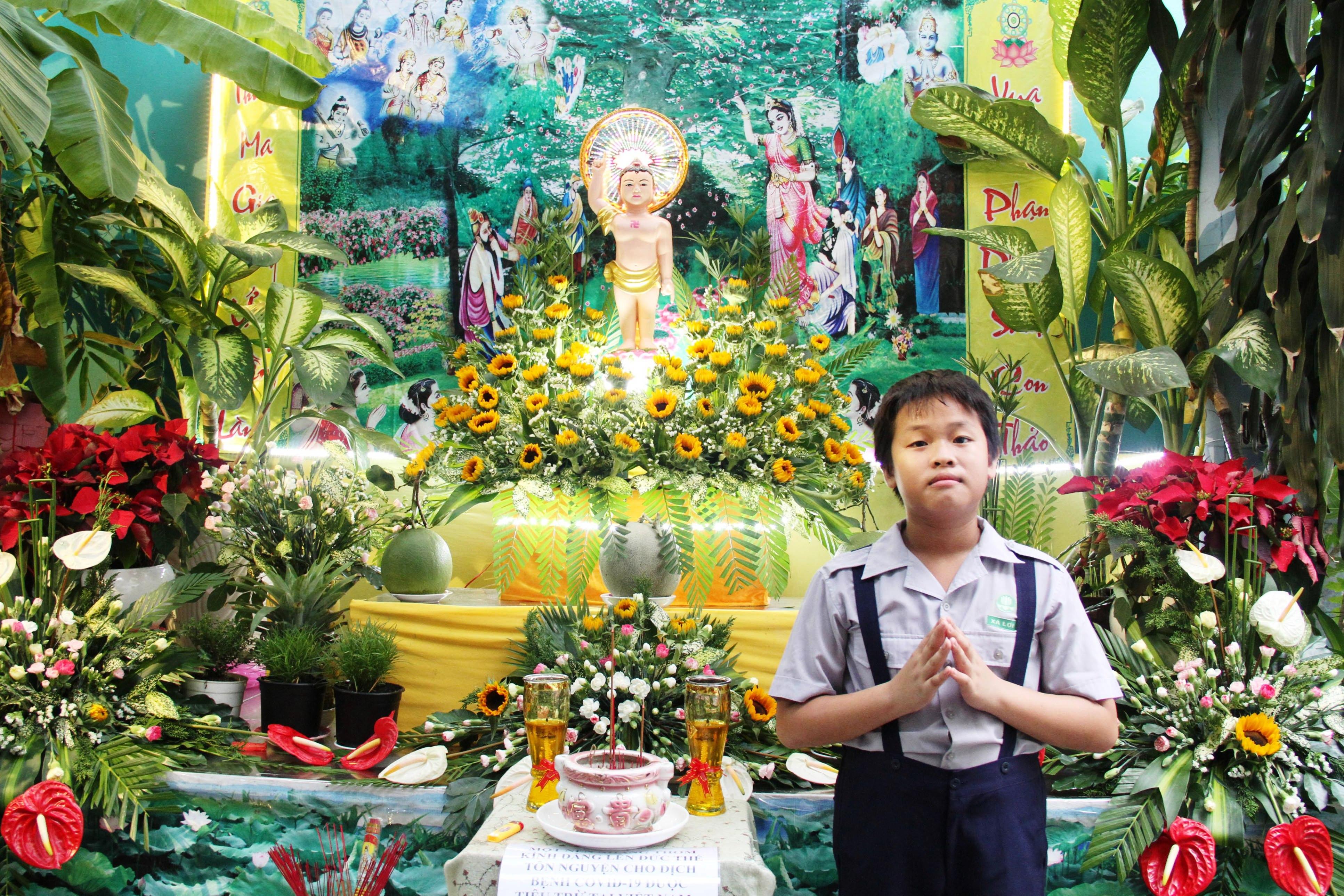 Hân Hoan Thiết Trí Lễ Đài Phật Đản Tại Tư Gia Phật Tử | Giác Ngộ Online
