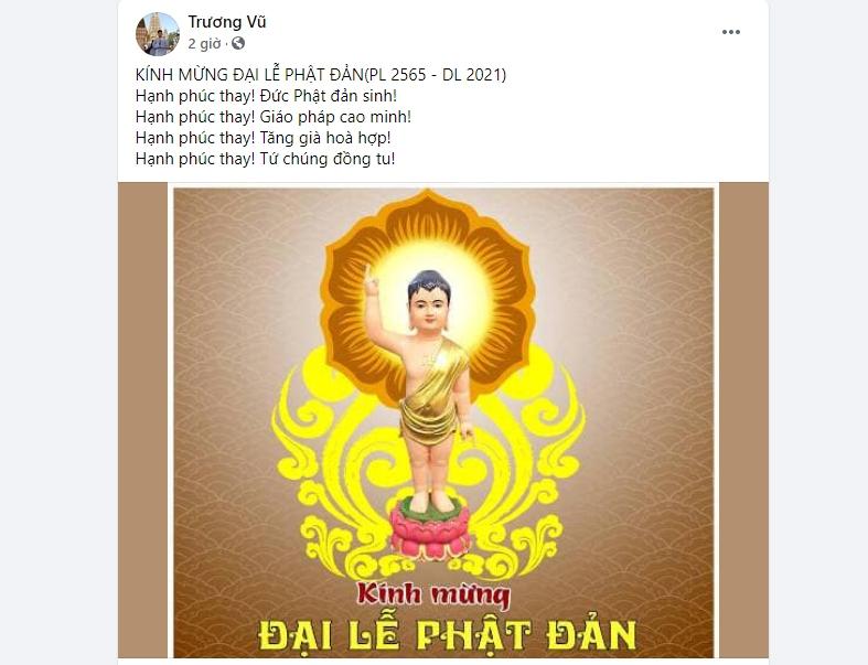 Trên trang bạn Trương Vũ