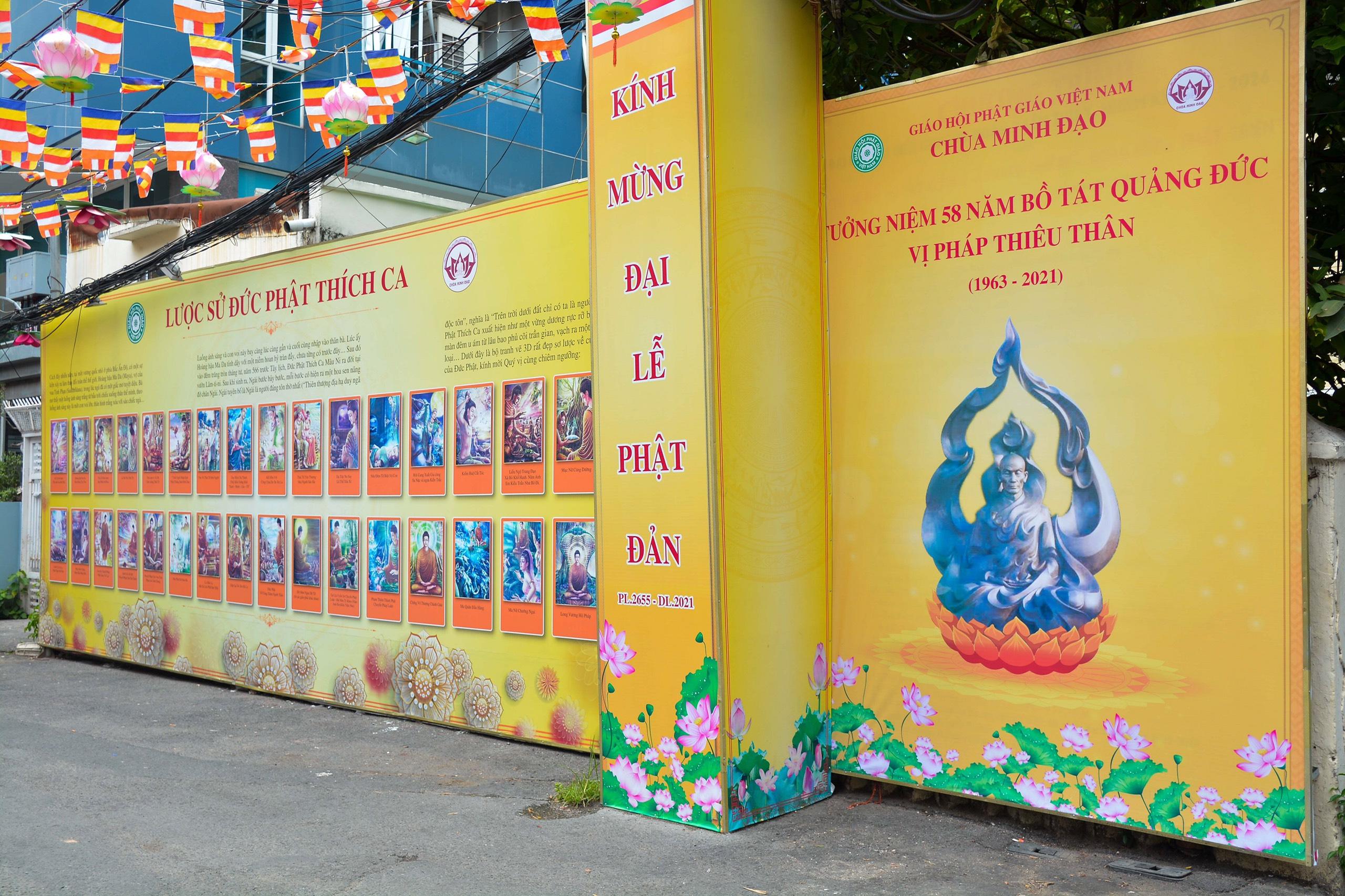 Pano Tưởng niệm 58 năm Bồ-tát Thích Quảng Đức vị pháp thiêu thân tại chùa Minh Đạo