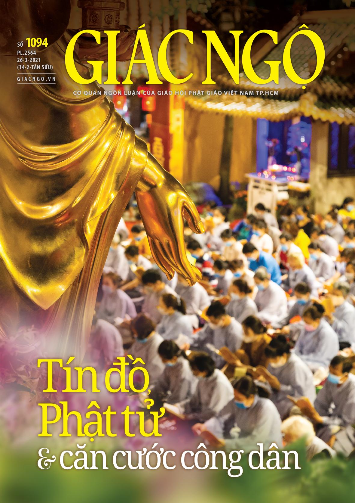 Bìa báo Giác Ngộ số 1094 ra ngày 26-3-2021
