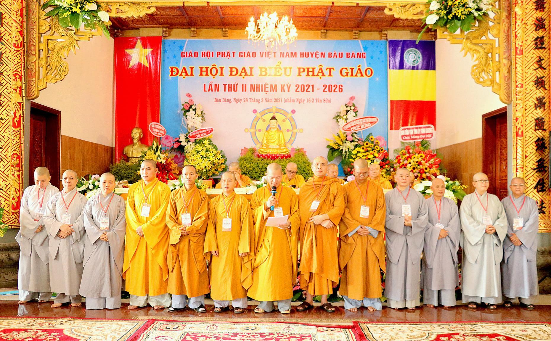 Tân Ban Trị sự Phật giáo huyện Bàu Bàng ra mắt Đại hội