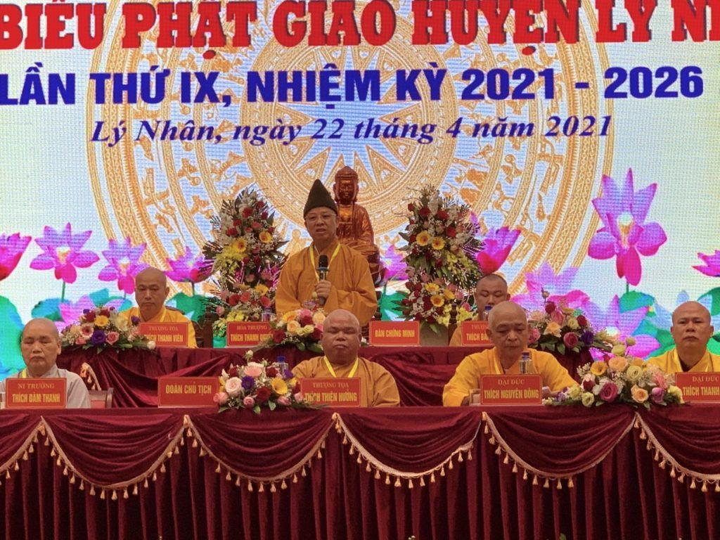 Hòa thượng Thích Thanh Quyết phát biểu tại đại hội