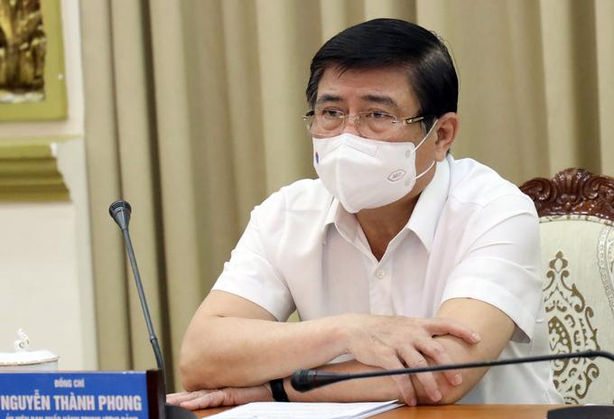 Chủ tịch UBND TP.HCM Nguyễn Thành Phong phát biểu tại cuộc họp - Ảnh: Trung tâm báo chí TP.HCM Chủ tịch UBND TP.HCM Nguyễn Thành Phong phát biểu tại cuộc họp - Ảnh: Trung tâm báo chí TP.HCM