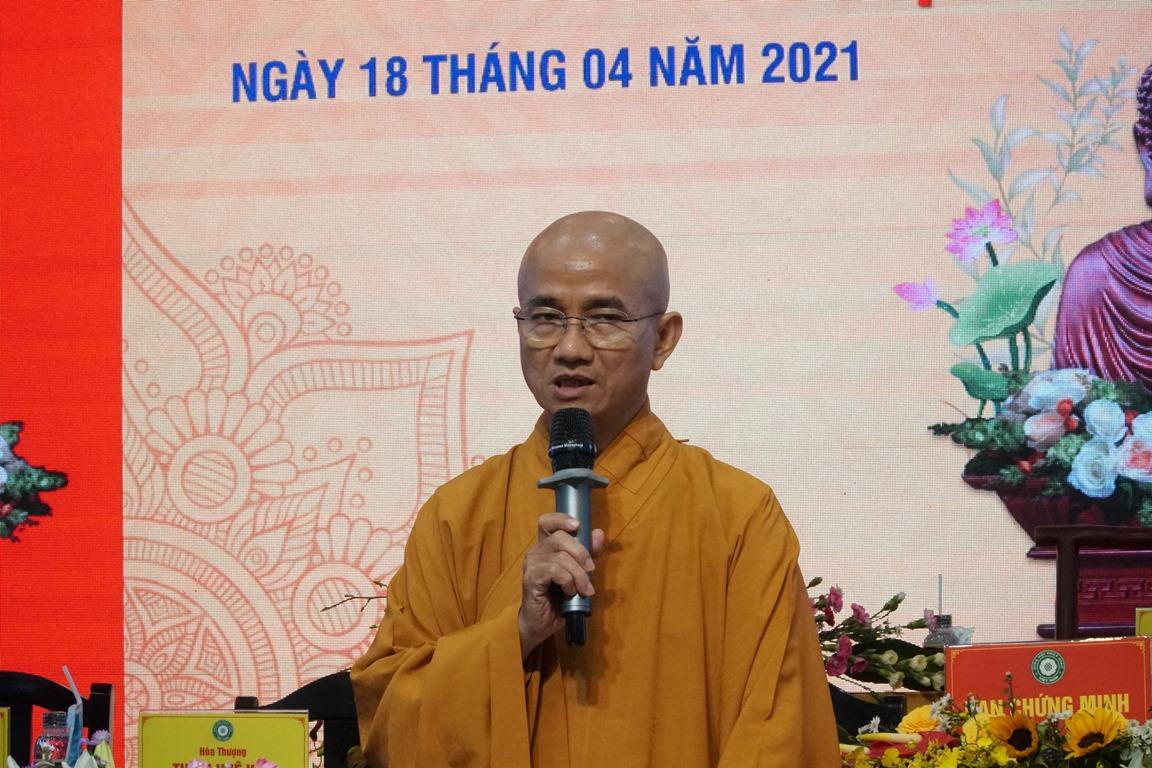 Thượng tọa Thích Thiện Quý, tán thán công đức và đúc kết phiên trù bị