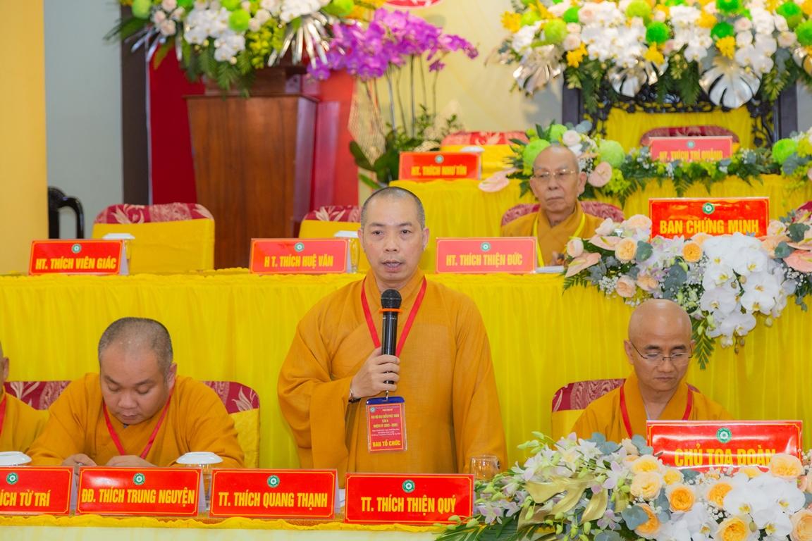 Thượng tọa Thích Quang Thạnh góp ý về hình thức và nội dung của đại hội Thượng tọa Thích Quang Thạnh góp ý về hình thức và nội dung của đại hội