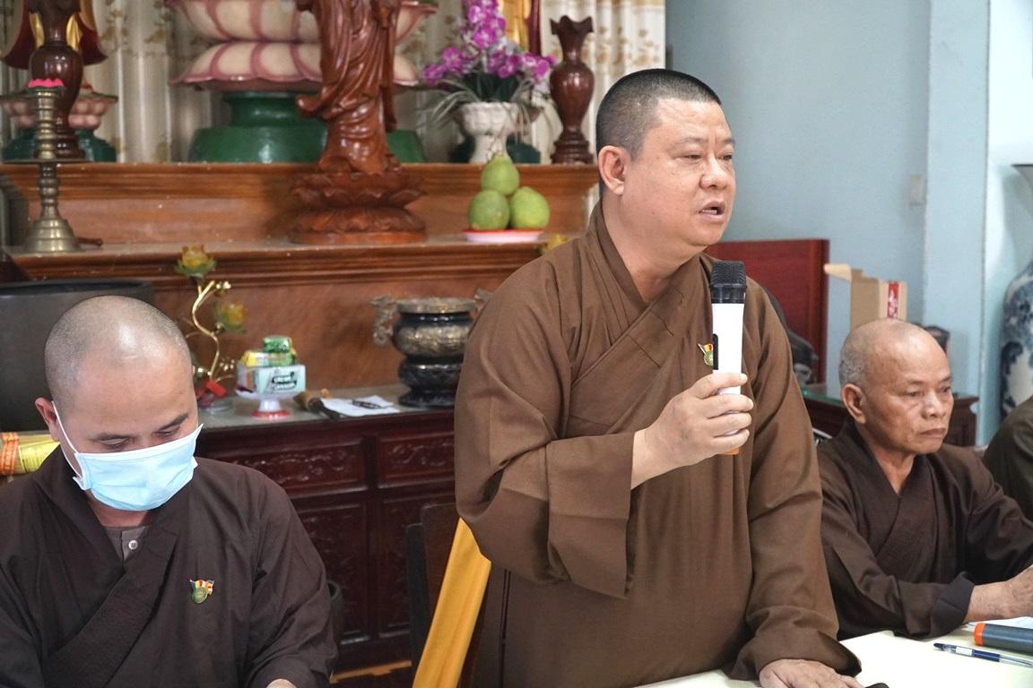 Thượng tọa Thích Minh Thanh, phát biểu khai mạc, nói về dự thảo quy chế hoạt động