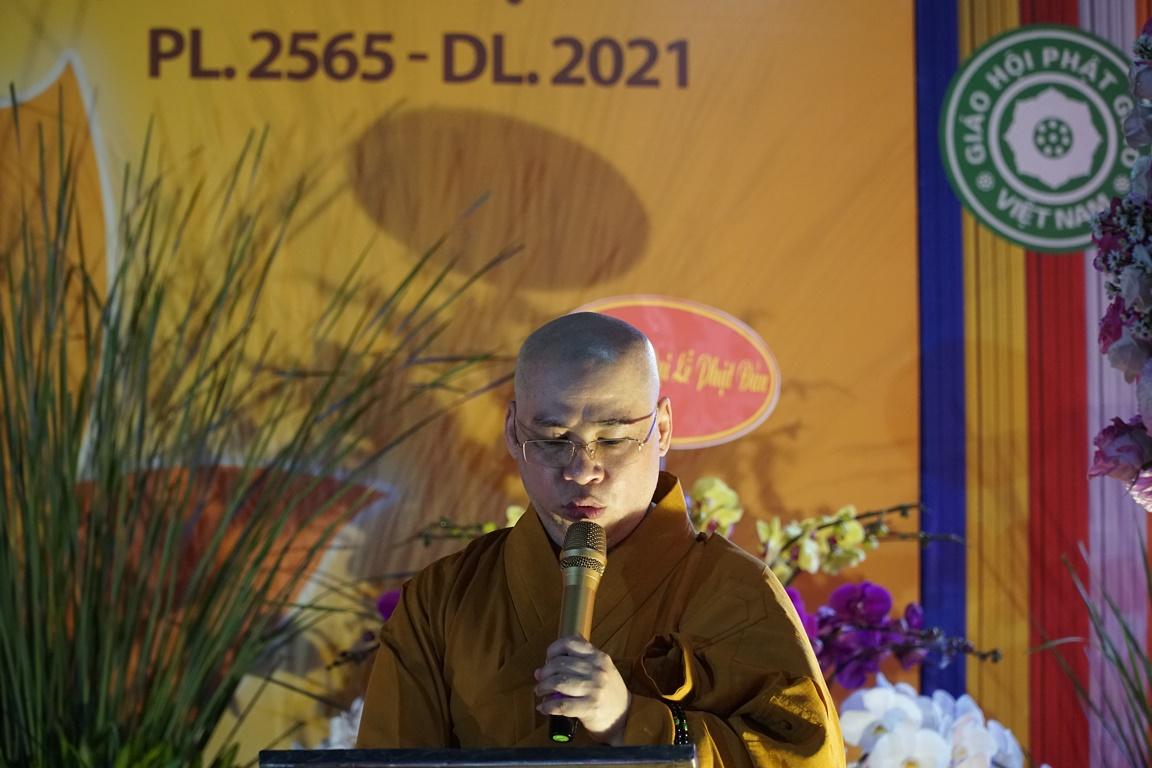 Thượng tọa Thích Minh Nhựt phát biểu khai mạc