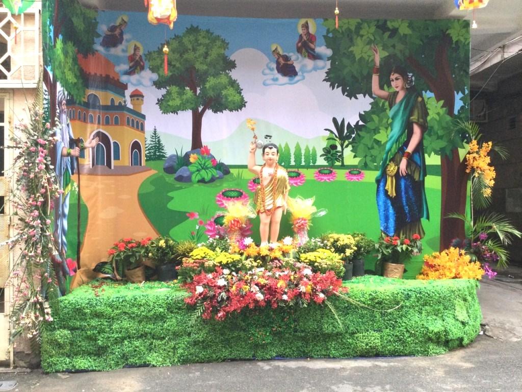 Chùa Giác Uyển trang trí lễ đài mừng ngày Đức Phật đản sanh