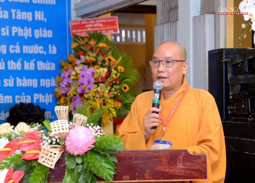 Đại đức Thích Tâm Hoa báo cáo hoạt động Phật sự nhiệm kỳ IX và trình bày phương hướng nhiệm kỳ X Đại đức Thích Tâm Hoa báo cáo hoạt động Phật sự nhiệm kỳ IX và trình bày phương hướng nhiệm kỳ X