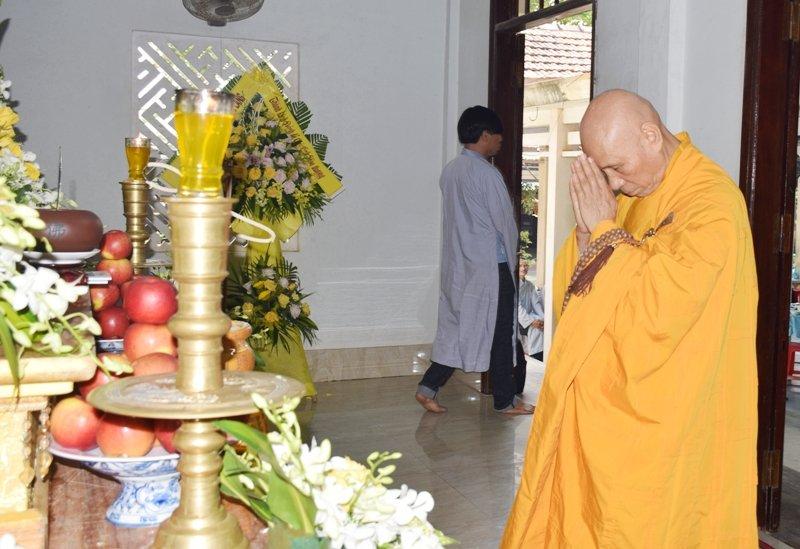 Hòa thượng Thích Giác Quang, Trưởng pháp tử của cố Hòa thượng - Ảnh: Duy Sang