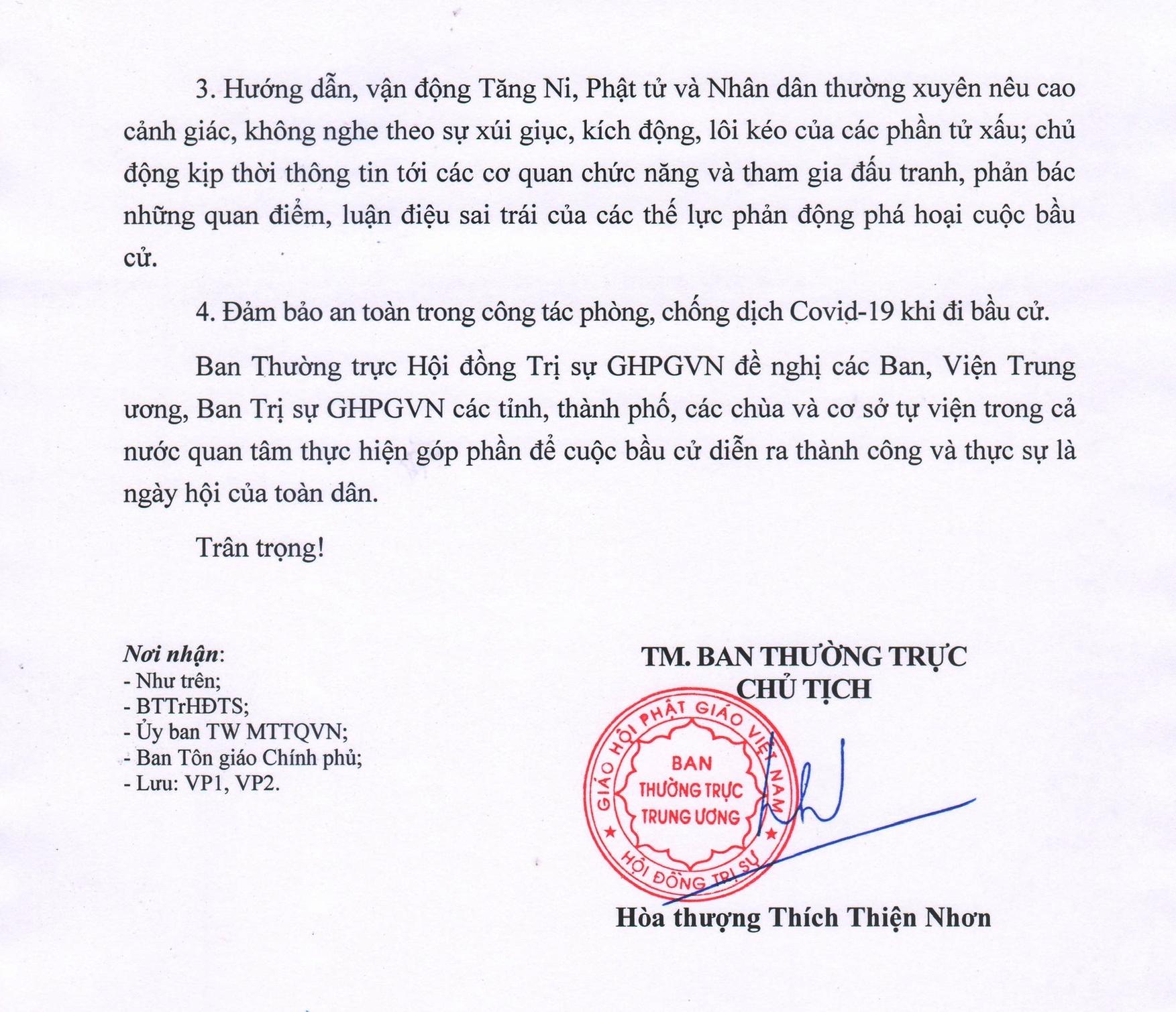 Ảnh bản công văn của GHPGVN Ảnh bản công văn của GHPGVN