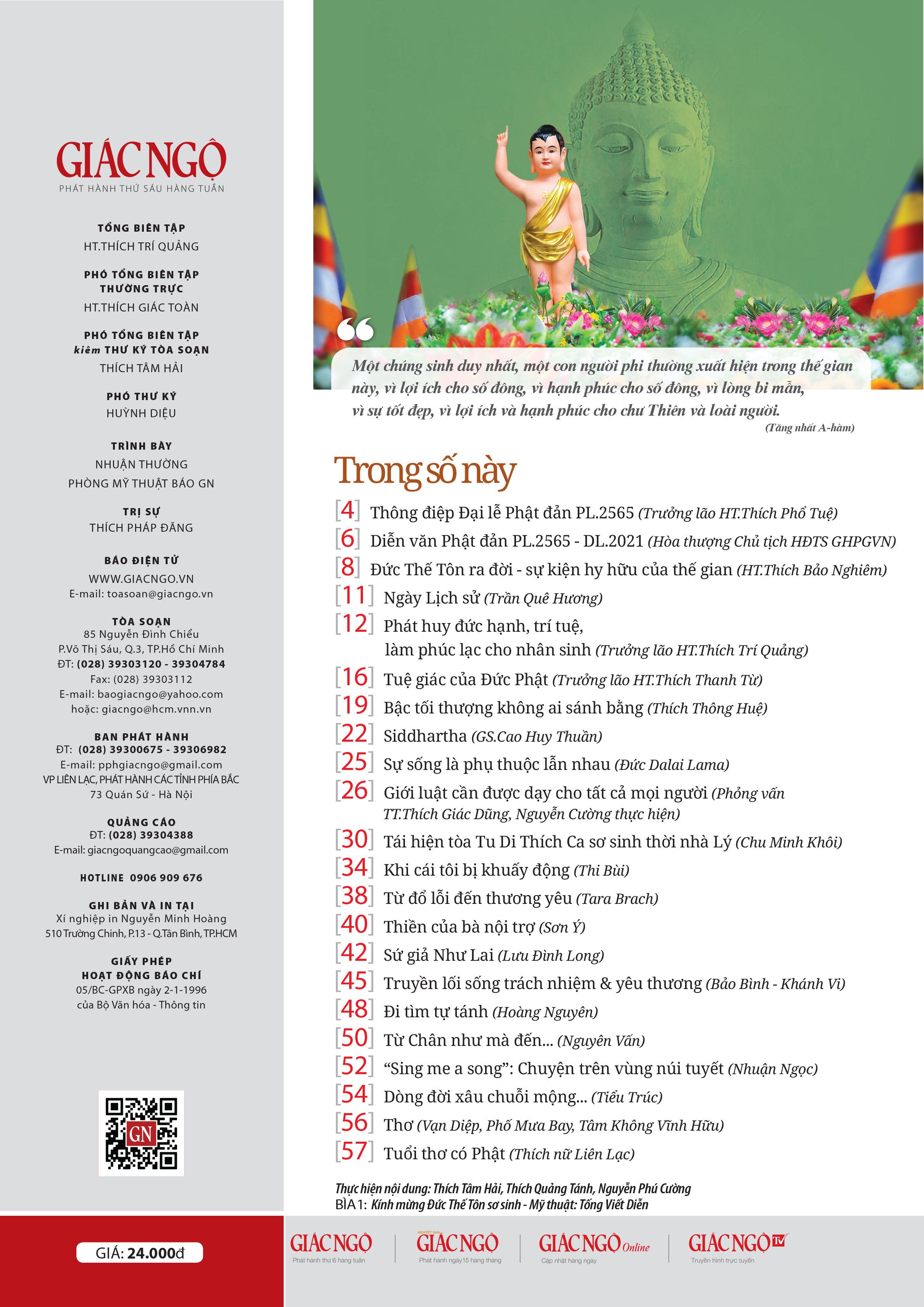 Nội dung của số đặc biệt Phật đản Nội dung của số đặc biệt Phật đản