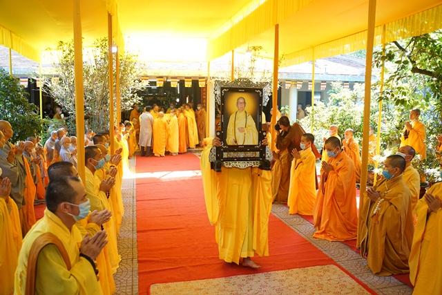 Tang lễ Trưởng lão Hòa thượng Thích Thiện Hạnh tổ chức tại tổ đình Báo Quốc - Ảnh: PGH