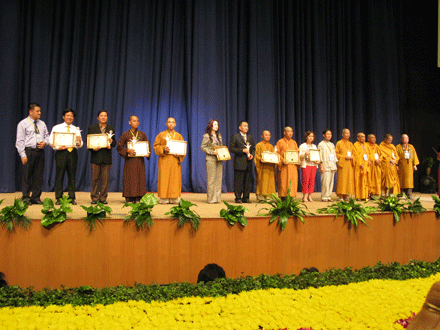 Các đơn vị nhận kỷ lục Phật giáo tại Trung tâm quốc gia