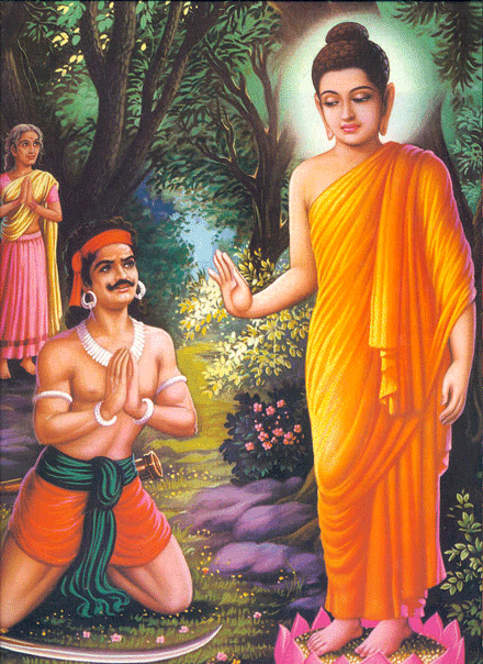 Tranh : Angulimala và đức Thế Tôn