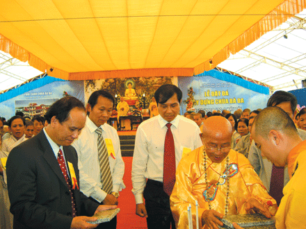 TP.Đà Nẵng: Lễ đặt đá xây dựng chùa Bà Đa