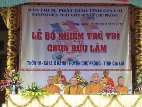 Gia Lai: Bổ nhiệm Sư cô Thích nữ Quang Thuần trụ trì và an vị Phật chùa Bửu Lâm ảnh 1 trutri-1.gif
