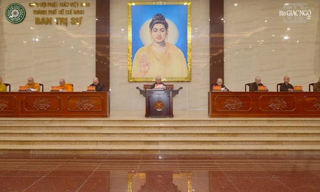 Ban Trị sự GHPGVN TP.HCM họp mở rộng phổ biến và trao đổi các Phật sự quan trọng ảnh 2