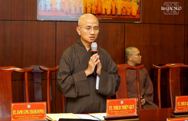 Ban Thường trực Phật giáo TP.HCM thảo luận về lộ trình rước Đức Phật đản sinh, diễu hành xe hoa ảnh 2