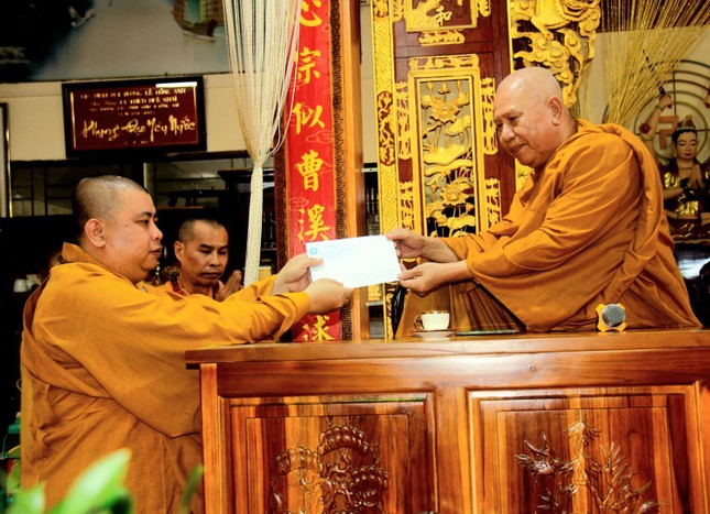 Đồng Nai: Ban Trị sự Phật giáo tỉnh thăm trường hạ chùa Long Thiền, Hoàng Ân (TP.Biên Hòa) ảnh 3