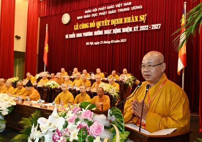 Hòa thượng Thích Thanh Quyết tiếp tục làm Trưởng ban Giáo dục Phật giáo T.Ư nhiệm kỳ IX (2022-2027) ảnh 3