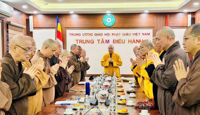 Phiên họp của Ban Thường trực Hội đồng Trị sự GHPGVN khu vực phía Bắc, diễn ra tại chùa Quán Sứ, Hà Nội, ngày 4-1-2024