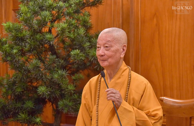 Đức Pháp chủ GHPGVN, Đại lão Hoà thượng Thích Trí Quảng phát biểu khai mạc Đại nghị