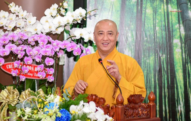 Hòa thượng Thích Huệ Thông trình bày chủ đề &quot;GHPGVN 41 năm hình thành phát triển và các thành tựu Phật sự nhiệm kỳ 2017-2022”