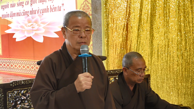 Hòa thượng Thích Trí Minh phát biểu Hòa thượng Thích Trí Minh phát biểu