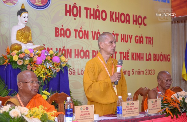 Hòa thượng Thích Thiện Thống phát biểu