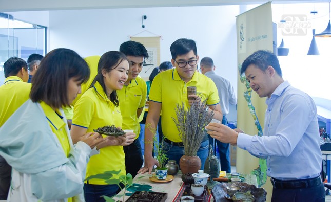 Anh Nguyễn Trung Kiên giới thiệu cách phân biệt các loại trà đến các bạn hướng dẫn viên du lịch Vietravel