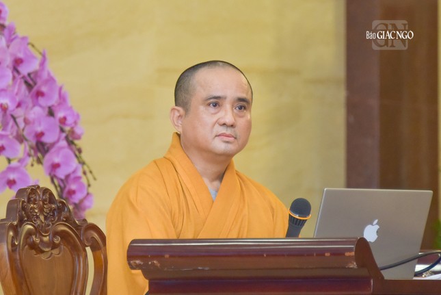 Thượng tọa Thích Tâm Hải chia sẻ đề tài “Phật giáo với truyền thông hiện nay” trong chương trình Khóa huân tu tập trung và Bồi dưỡng trụ trì Phật lịch 2567