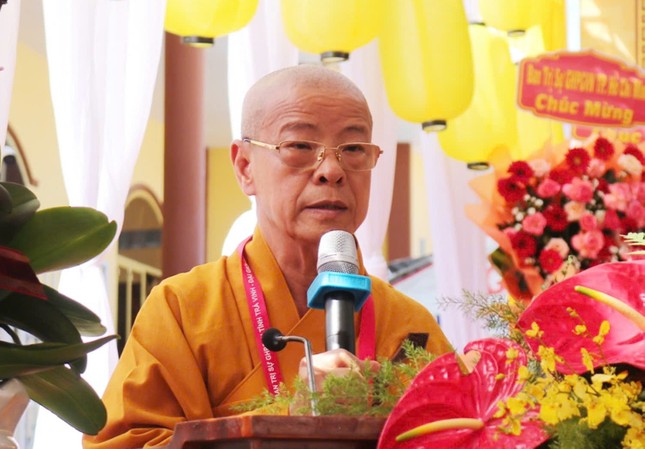 Hòa thượng Thích Trí Minh phát biểu khai mạc