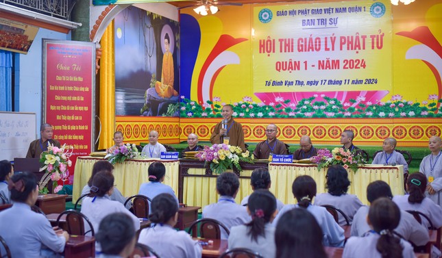 Theo ghi nhận của phóng viên Báo Giác Ngộ, tổ đình Vạn Thọ (P.Tân Định, Q.1) là nơi diễn ra Hội thi giáo lý do Ban Trị sự GHPGVN Q.1 tổ chức. Thượng tọa Thích Minh Quang, Trưởng ban Trị sự GHPGVN Q.1, Trưởng ban Tổ chức cho biết hội thi có 230 Phật tử tham dự Theo ghi nhận của phóng viên Báo Giác Ngộ, tổ đình Vạn Thọ (P.Tân Định, Q.1) là nơi diễn ra Hội thi giáo lý do Ban Trị sự GHPGVN Q.1 tổ chức. Thượng tọa Thích Minh Quang, Trưởng ban Trị sự GHPGVN Q.1, Trưởng ban Tổ chức cho biết hội thi có 230 Phật tử tham dự