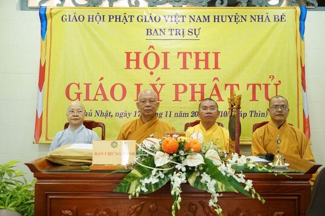 Hội thi giáo lý Phật tử do Ban Trị sự GHPGVN H.Nhà Bè được tổ chức tại chùa Pháp Võ (H.Nhà Bè, TP.HCM) với sự chứng minh, tham dự của Thượng tọa Thích Thiện Từ, Trưởng ban Trị sự Phật giáo huyện và các vị trong Ban Tổ chức Hội thi giáo lý Phật tử do Ban Trị sự GHPGVN H.Nhà Bè được tổ chức tại chùa Pháp Võ (H.Nhà Bè, TP.HCM) với sự chứng minh, tham dự của Thượng tọa Thích Thiện Từ, Trưởng ban Trị sự Phật giáo huyện và các vị trong Ban Tổ chức