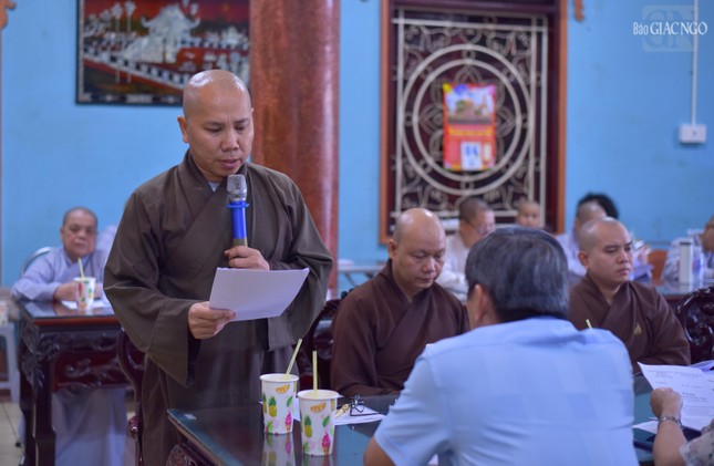 Thượng tọa Thích Nhuận Hạnh phổ biến kế hoạch tổ chức Đại lễ Phật đản Phật lịch 2569 của Ban Trị sự Phật giáo Q.1