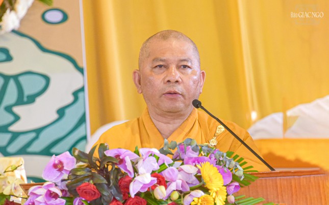 Thượng tọa Thích Đạt Ma Khế Định phát biểu cảm tạ