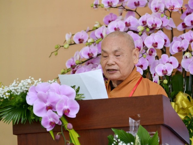 Hòa thượng Thích Thiện Nhơn, Chủ tịch Hội đồng Trị sự GHPGVN phát biểu Hòa thượng Thích Thiện Nhơn, Chủ tịch Hội đồng Trị sự GHPGVN phát biểu