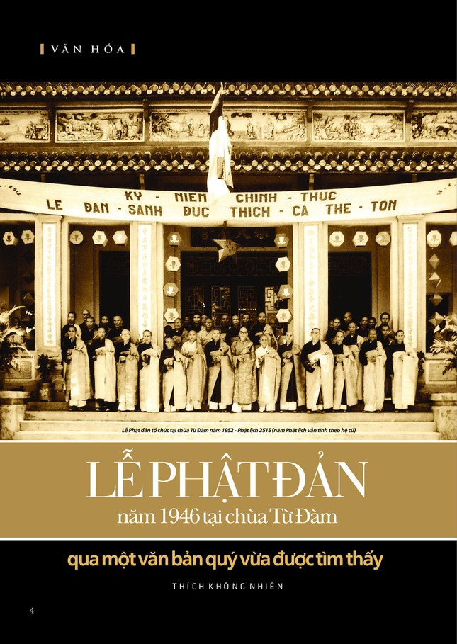Lần đầu tiên công bố di sản văn bản liên quan tới Đại lễ Phật đản 76 năm trước tại chùa Từ Đàm ở cố đô Huế
