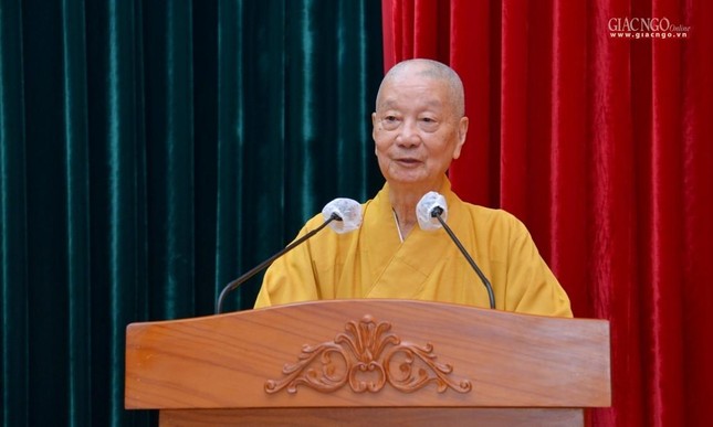 Trưởng lão Hòa thượng Thích Trí Quảng phát biểu Trưởng lão Hòa thượng Thích Trí Quảng phát biểu