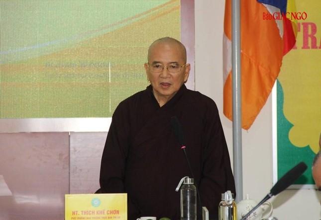 Hòa thượng Thích Khế Chơn phát biểu Hòa thượng Thích Khế Chơn phát biểu