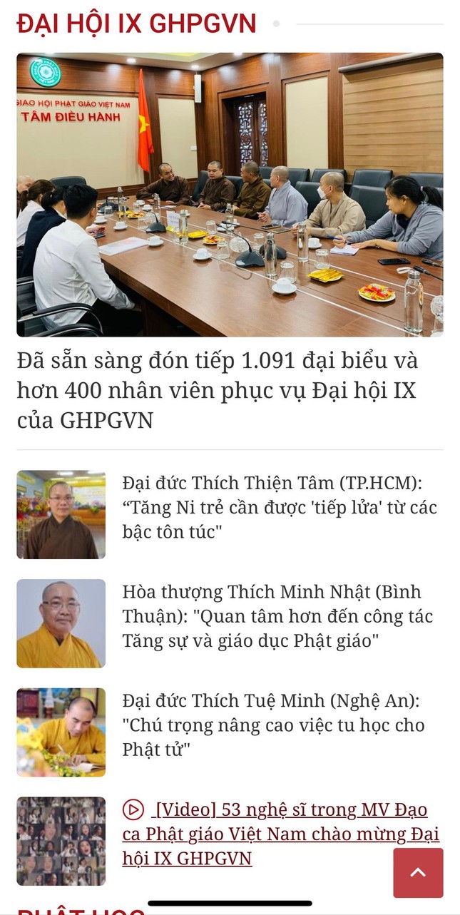 Thông tin về Đại hội được cập nhật liên tục trên Giác Ngộ Online phiên bản điện thoại Thông tin về Đại hội được cập nhật liên tục trên Giác Ngộ Online phiên bản điện thoại