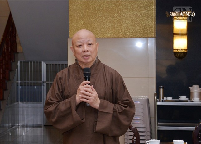 Hòa thượng Thích Lệ Trang phát biểu