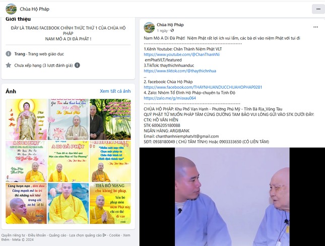 Một số kênh khác cũng liên tục đăng các video trò chuyện, cùng với đó là giới thiệu thêm nhiều tài khoản mạng xã hội khác với thông tin cụ thể cả địa chỉ và số tài khoản cá nhân mang tên Hồ Văn Hiền - Ảnh chụp màn hình sáng 12-6-2024 Một số kênh khác cũng liên tục đăng các video trò chuyện, cùng với đó là giới thiệu thêm nhiều tài khoản mạng xã hội khác với thông tin cụ thể cả địa chỉ và số tài khoản cá nhân mang tên Hồ Văn Hiền - Ảnh chụp màn hình sáng 12-6-2024