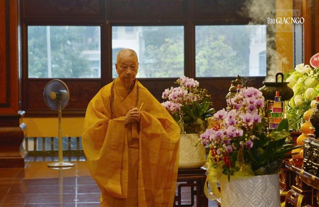 Đại lão Hòa thượng Pháp chủ GHPGVN luôn tham dự các kỳ Bố-tát chung với chư Tăng - Ảnh: Bảo Toàn/BGN Đại lão Hòa thượng Pháp chủ GHPGVN luôn tham dự các kỳ Bố-tát chung với chư Tăng - Ảnh: Bảo Toàn/BGN