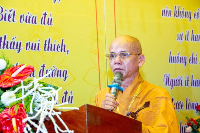 Hòa thượng Thích Hạnh Thể phát biểu khai mạc