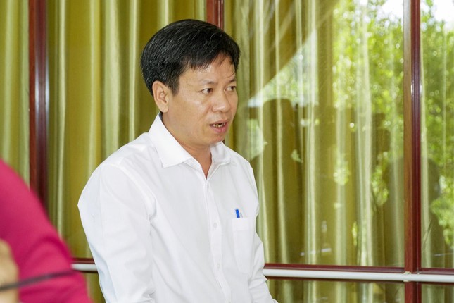 Ông Nguyễn Đình Kiên đóng góp ý kiến về công tác tổ chức tại buổi họp báo - Ảnh: PGĐN